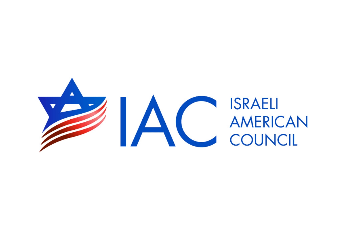 Israeli American Council logo--blue text on white background