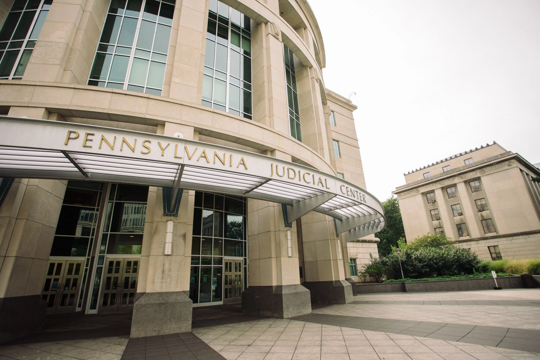Stock image of the outside of the Pennsylvania Judicial Center.