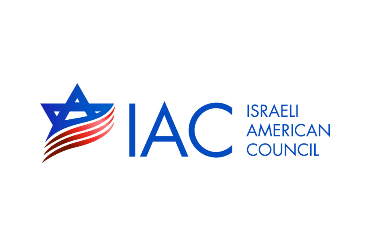 Israeli American Council logo--blue text on white background