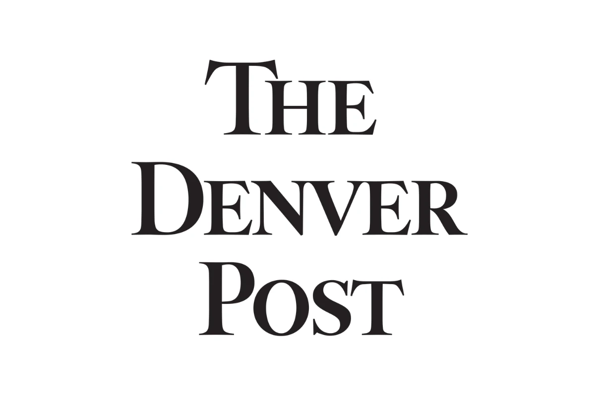 The logo of the Denver Post; black letters on white background