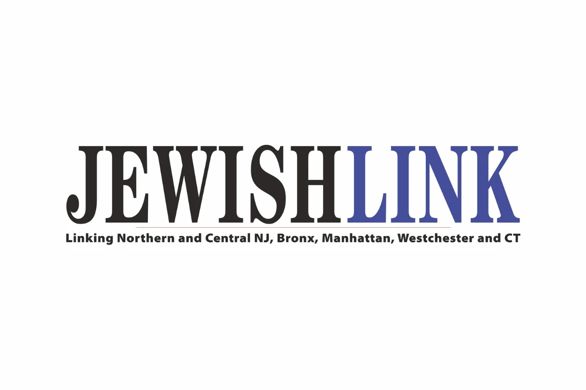 Jewish Link logo; black and blue text on white background